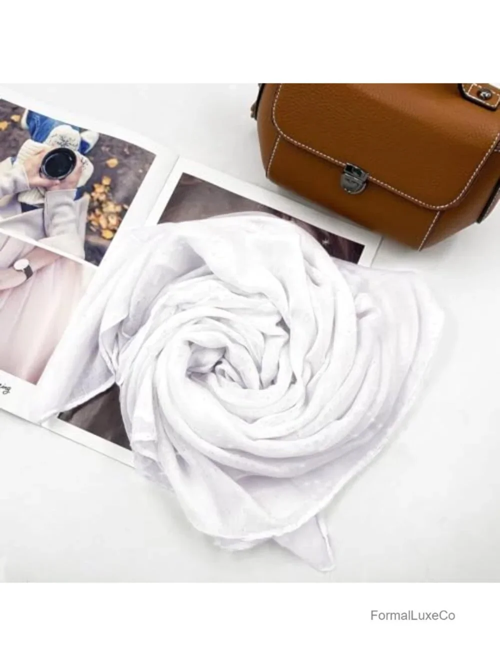 Lightweight Soft Fashion Scarf Shawl Wrap 85% Polyester 15% Cotton
